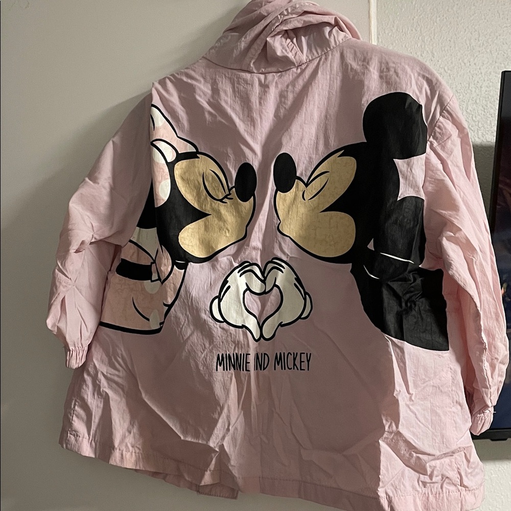 Zara Pink Kids Jacket with Mickey and Minnie Design